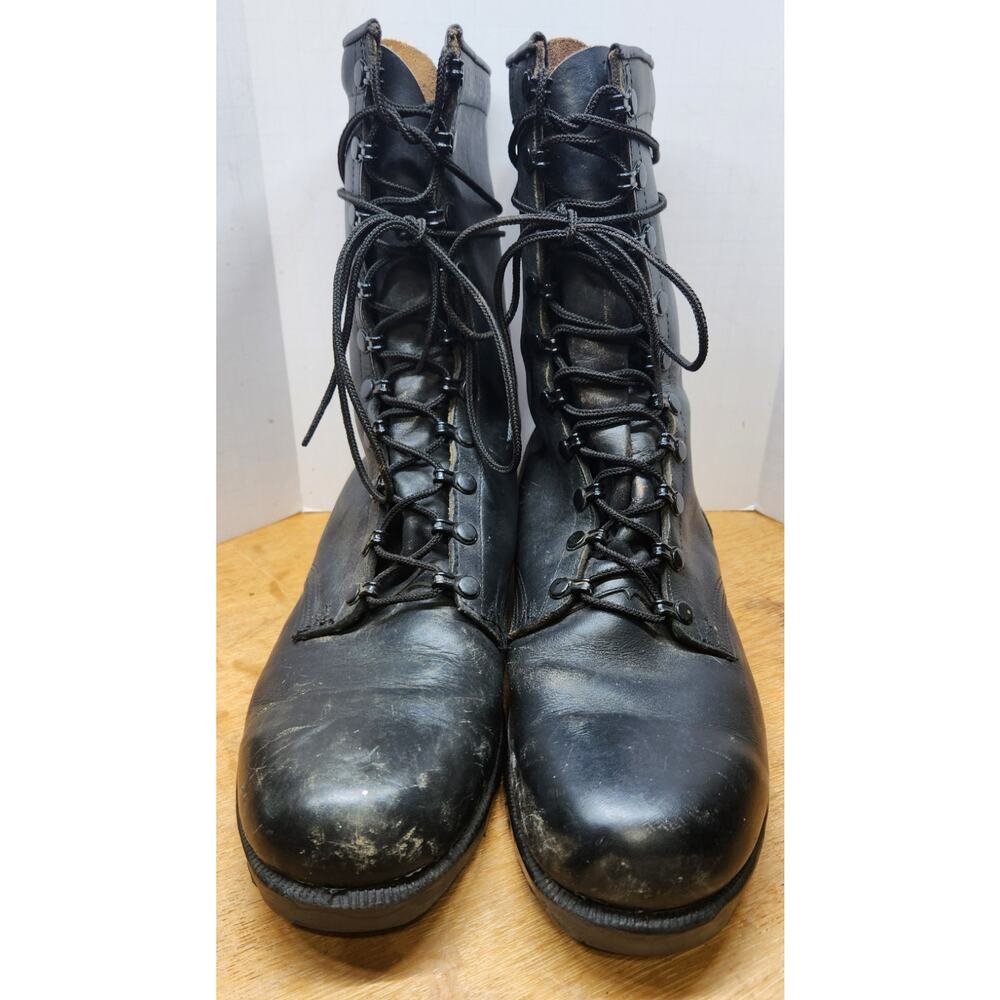 Ro-Search Men’s Vintage 1985 Us Military Black Leather Combat Boots Size 11 R